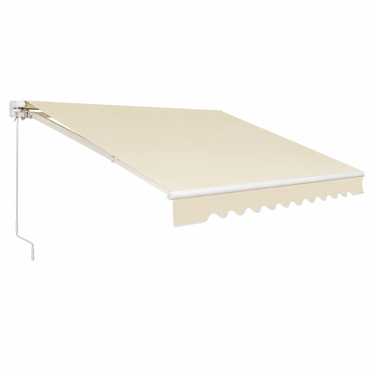 Tenda da Sole Avvolgibile 3x2,5M con Telaio in Alluminio e Tettuccio Impermeabile Beige