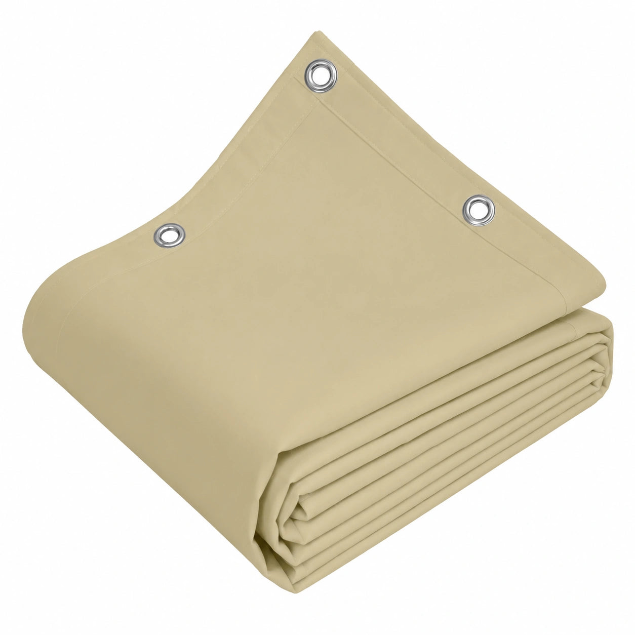 Telo Impermeabile in PVC con Occhielli in Alluminio, Rinforzato per Uso Esterno, 650gr/mq, 2,5x6m, Made in Italy (Avorio Scuro)