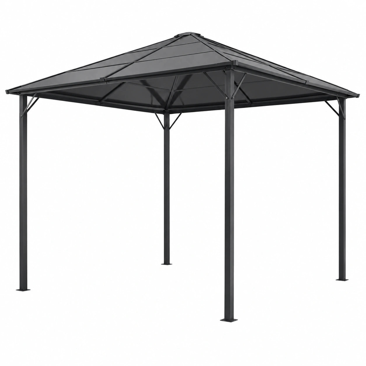 Gazebo in alluminio da giardino 3x3 m, resistente UV, ideale per eventi all'aperto
