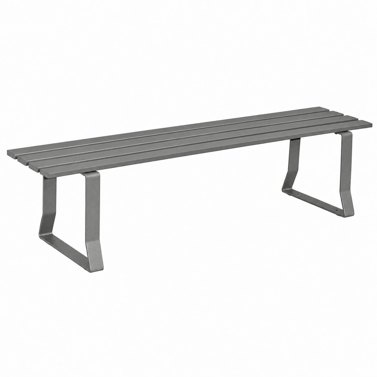 Panchina da Giardino in Acciaio Zincato Grigio 150cm