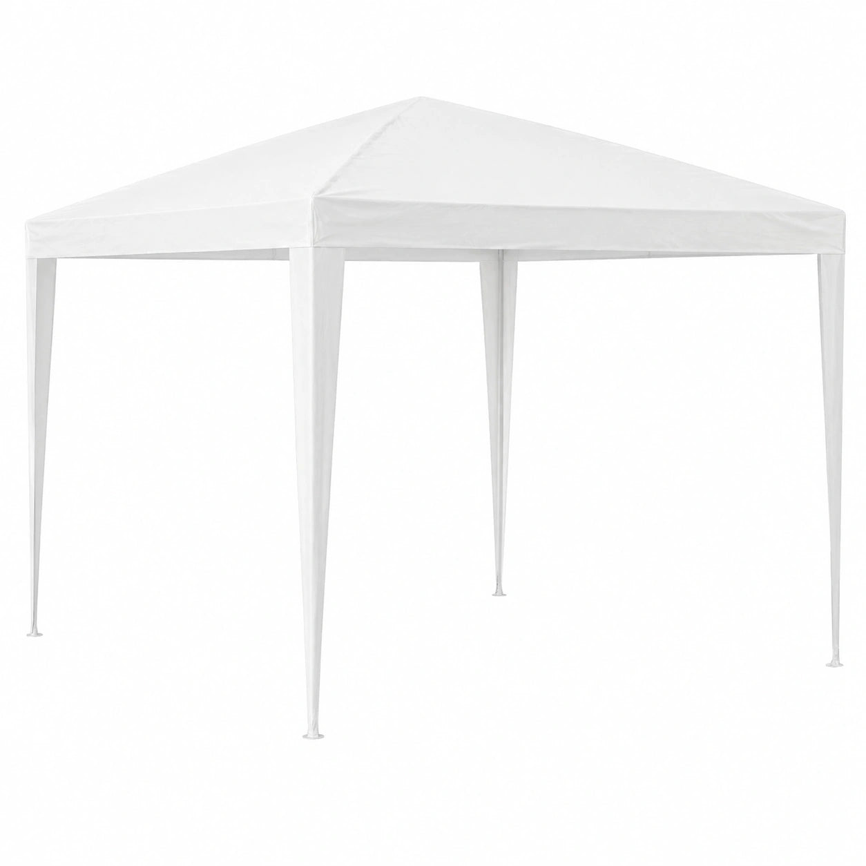 Pergola da Giardino Quadrata in PE Impermeabile per Eventi, 3x3x2,5 m, Bianco