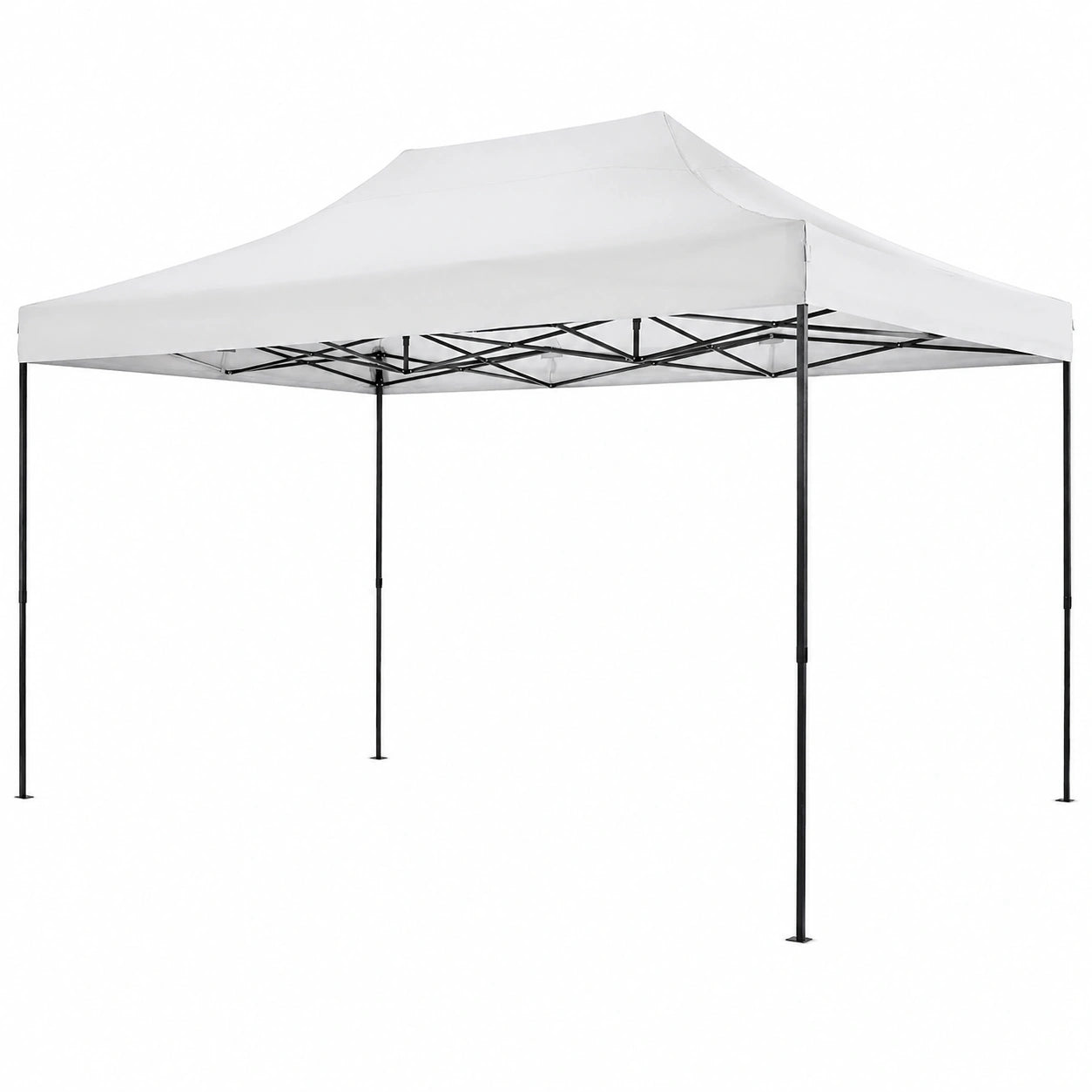 Gazebo Pieghevole 3x4.5m Impermeabile Bianco
