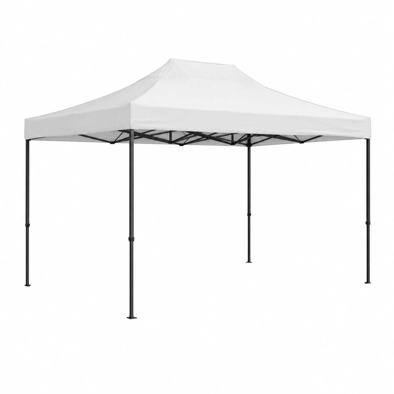Gazebo Pieghevole Bianco in Metallo e Poliestere con Borsa per Eventi 3,1x4,5x3 mt