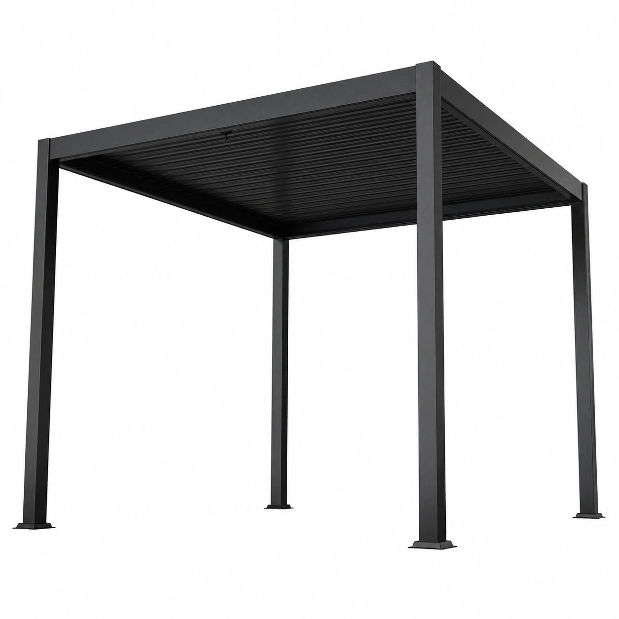 Gazebo da Giardino 3x3m Blumfeldt, Resistente e Regolabile, Telaio in Alluminio, Protezione UV, Nero