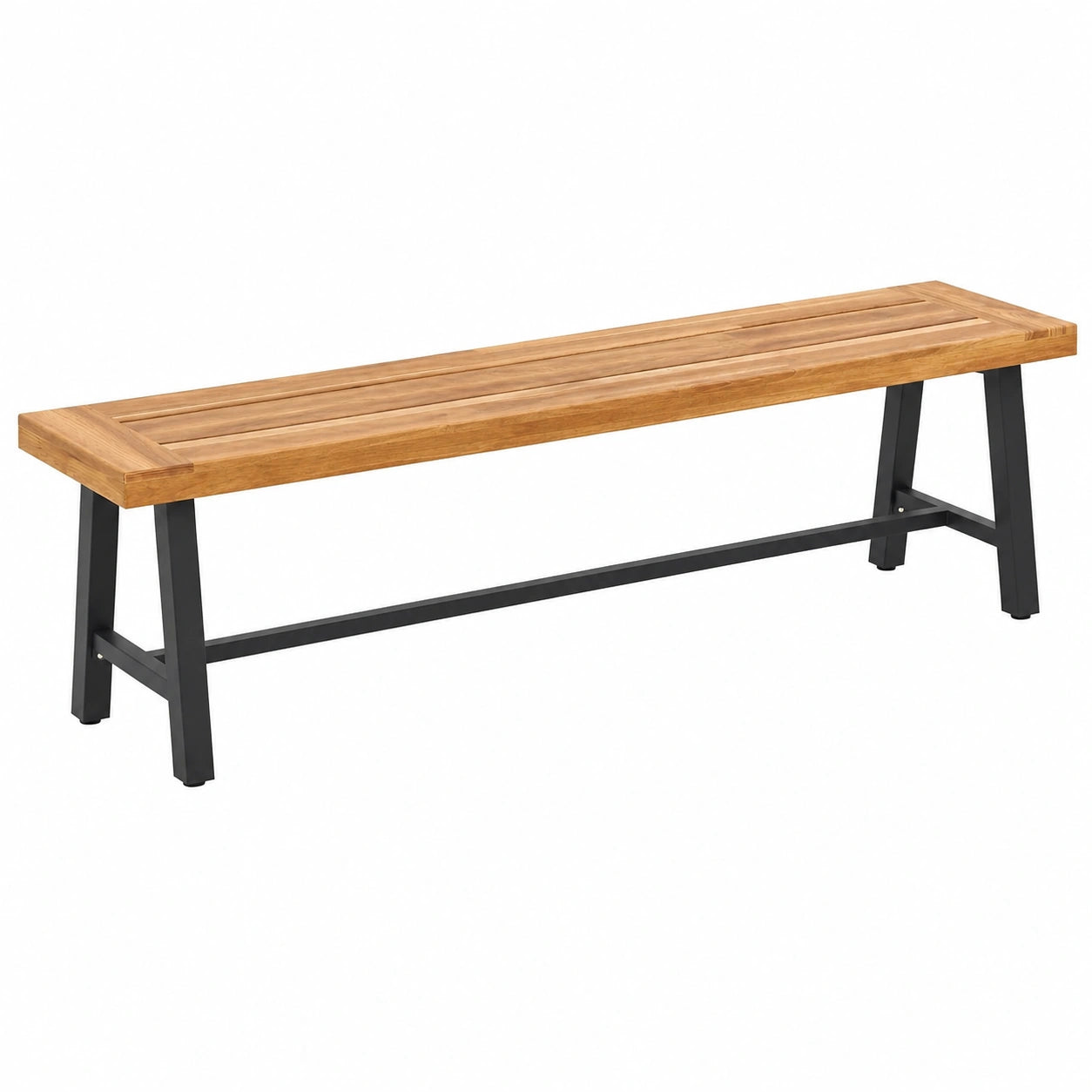 Panchina da Giardino in Legno di Acacia, 160 CM, per 3 Persone, Carico 360 KG