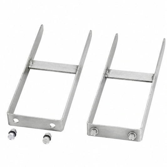 Staffa di Ancoraggio per Pali in WPC, Acciaio Zincato, 40 cm, Resistente alle Intemperie, Montaggio Facile, Compatibile con Pali in Alluminio 7x7 cm