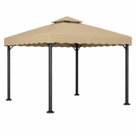 Gazebo 3x3m in Alluminio e Acciaio, Impermeabile e Resistente ai Raggi UV, Pieghevole e Stabile, Perfetto per Giardino e Matrimoni