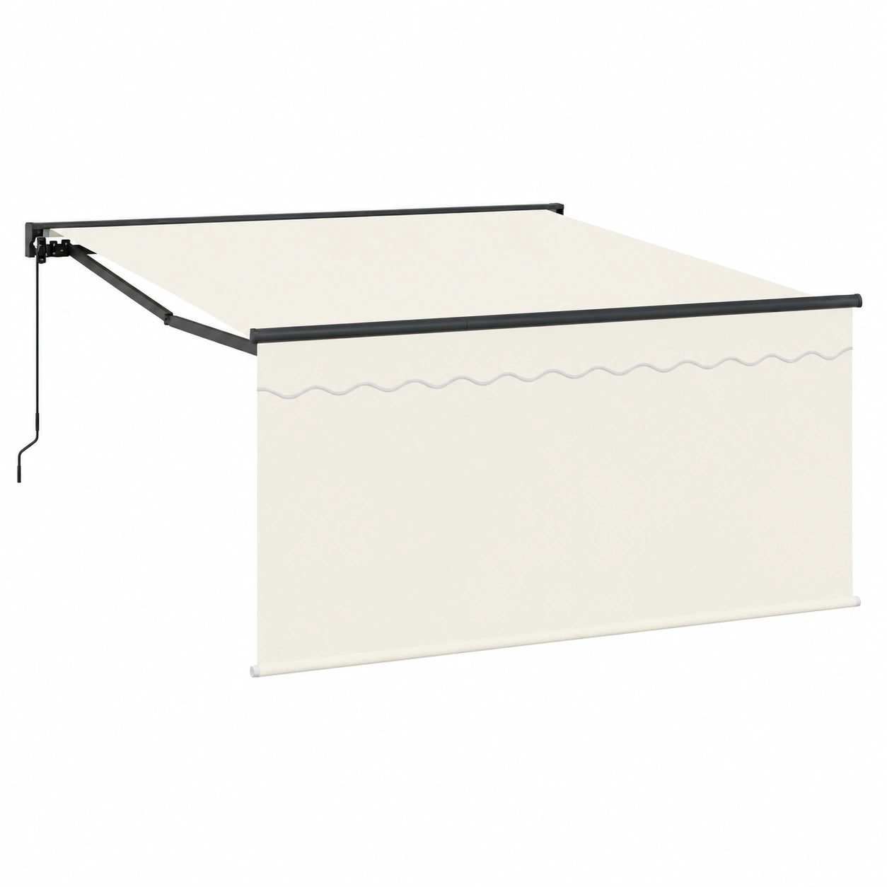 Tenda Retrattile Crema 300x250 cm in Poliestere e Alluminio, Protezione UV per Giardino e Terrazzo