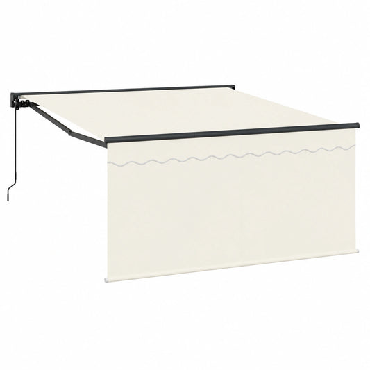 Tenda Retrattile Crema 300x250 cm in Poliestere e Alluminio, Protezione UV per Giardino e Terrazzo