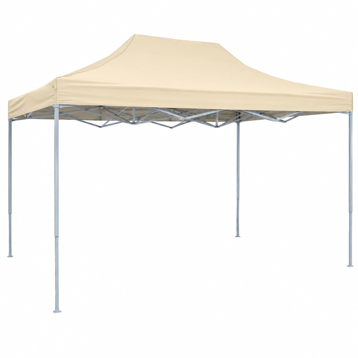 Gazebo Pieghevole 3x4,5 m da Giardino in Crema per Feste