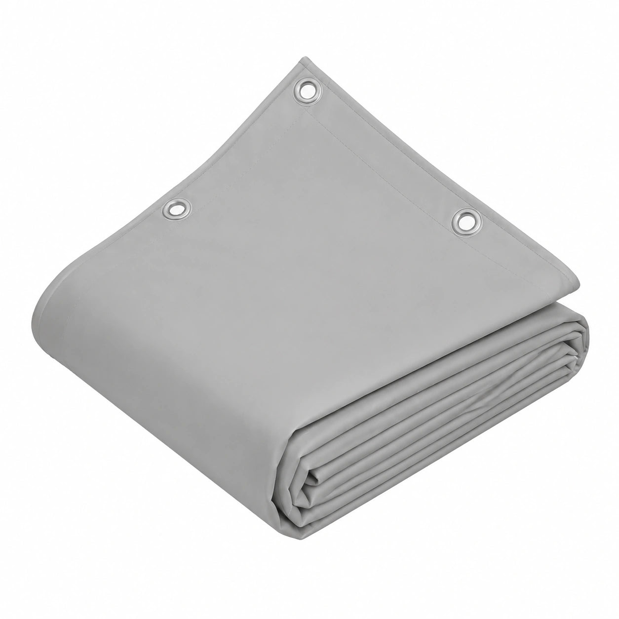 Telone Impermeabile in PVC 650gr con Occhielli in Alluminio, Rinforzato per Uso Esterno, Grigio 3x6m