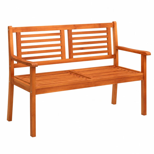 Panchina da esterno in legno di eucalipto 120 cm con seduta comoda