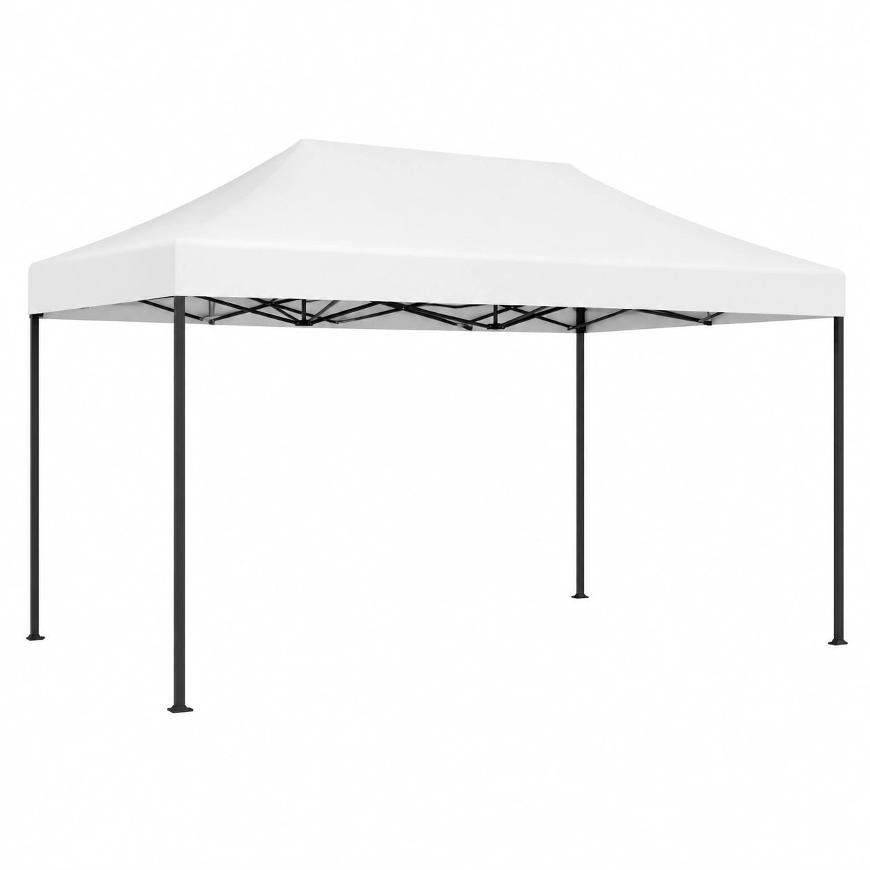 Gazebo Pieghevole 3x4,5 Bianco Impermeabile per Giardino e Mercati