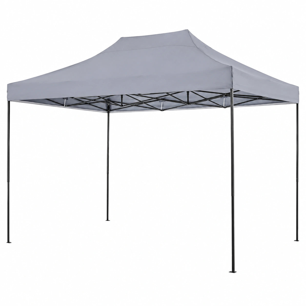 Tenda a Rapida Apertura 3x4,5m Impermeabile - Grigio Metallizzato