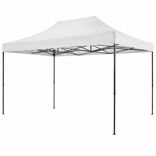 Gazebo Pieghevole 3x4.5m Impermeabile Bianco