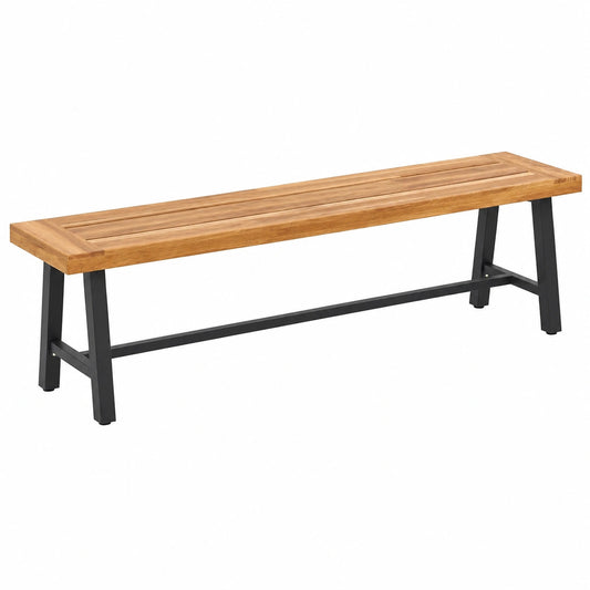 Panchina da Giardino in Legno di Acacia, 160 CM, per 3 Persone, Carico 360 KG
