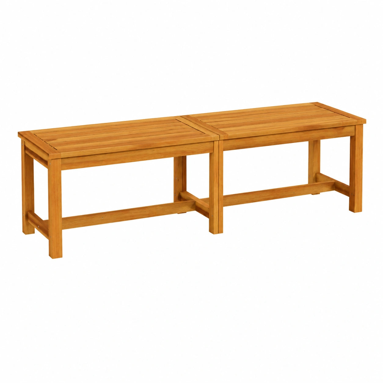 Panca da giardino in legno di acacia resistente 150x35x45 cm