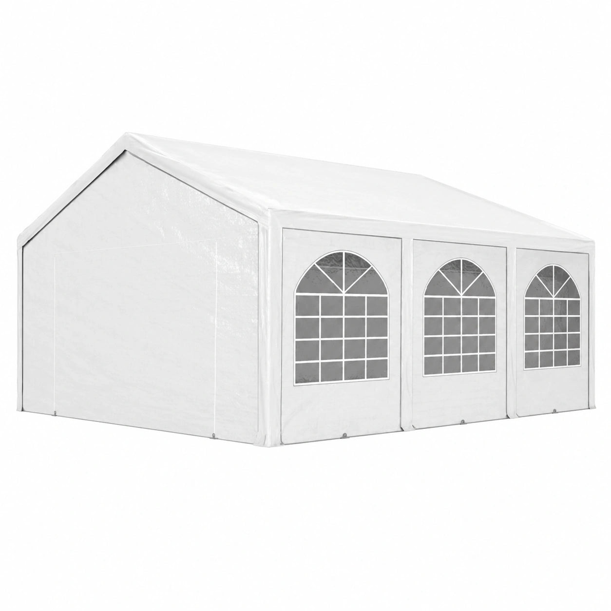 Gazebo per Feste 5x6 m Impermeabile UV Bianco