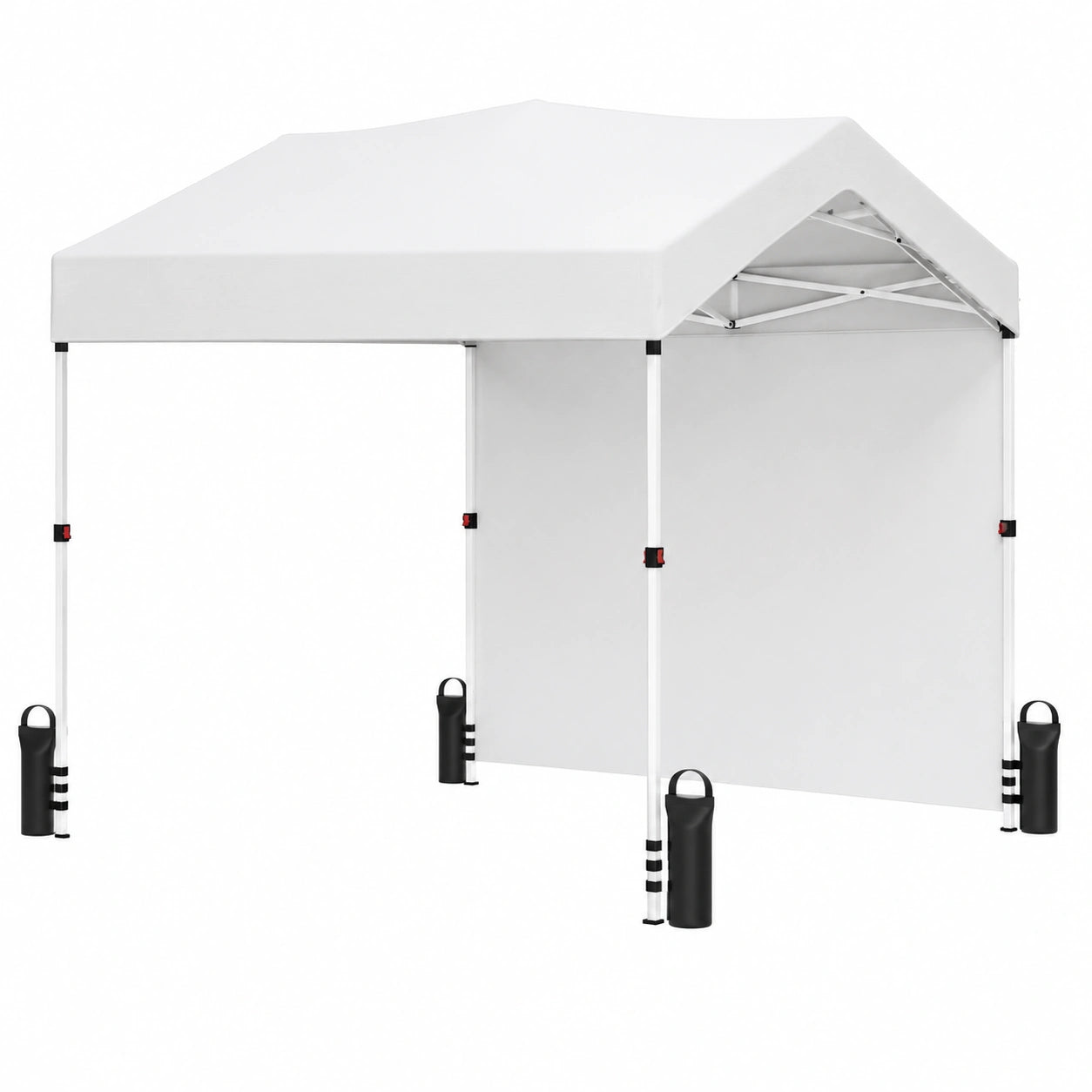 Gazebo Pieghevole Impermeabile 3x3 COBIZI, con Parete Laterale Rimovibile, Ideale per Campeggio e Giardini