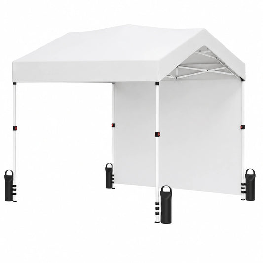 Gazebo Pieghevole Impermeabile 3x3 COBIZI, con Parete Laterale Rimovibile, Ideale per Campeggio e Giardini