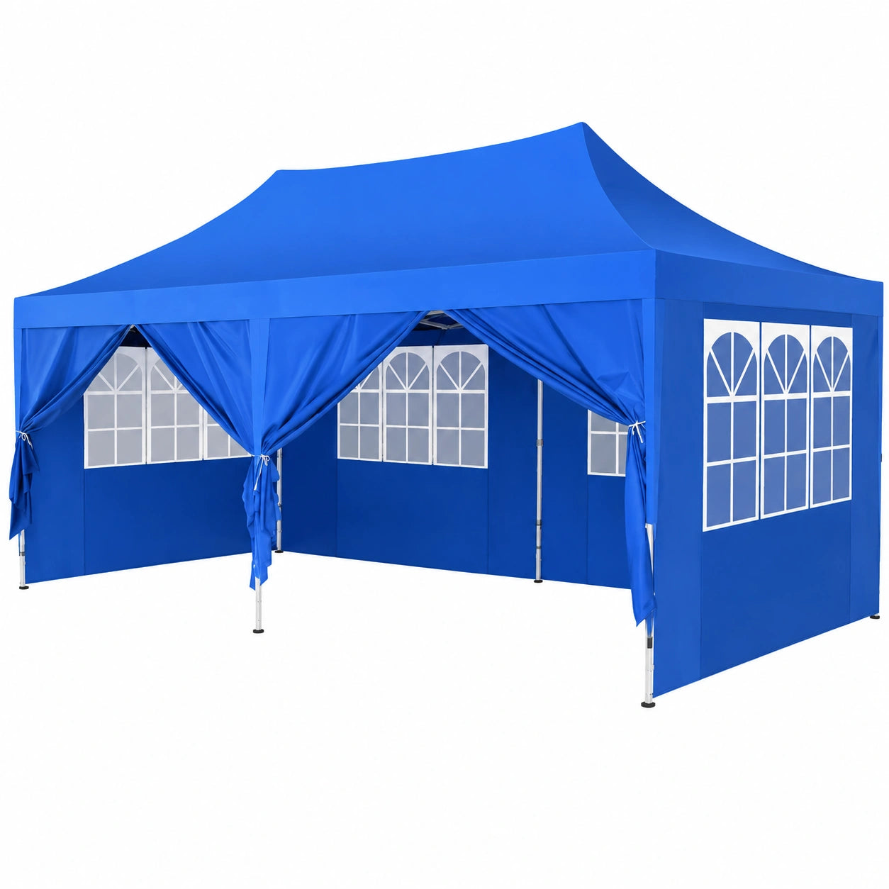 Gazebo Pieghevole 3x6 Impermeabile con 6 Pareti Laterali, Ideale per Feste, Campeggio e Giardino